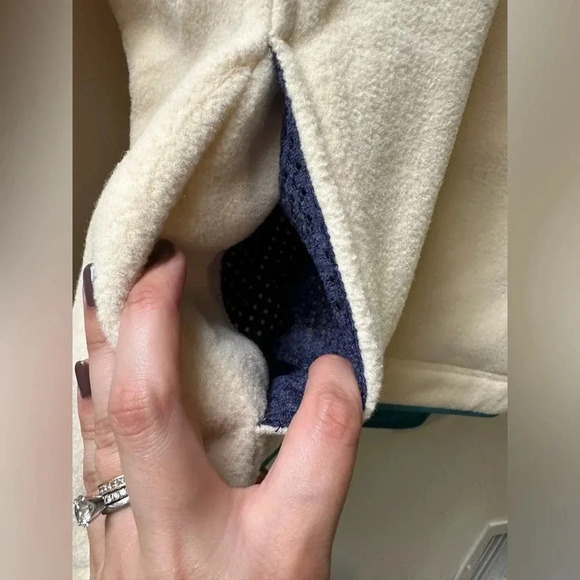 Women’s Patagonia Synchilla Small Snap-T Fleece Pullover Jacket Cream Beige Tan - Picture 3 of 6